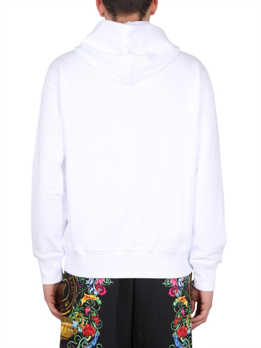White Logo Regular Hoodie 3