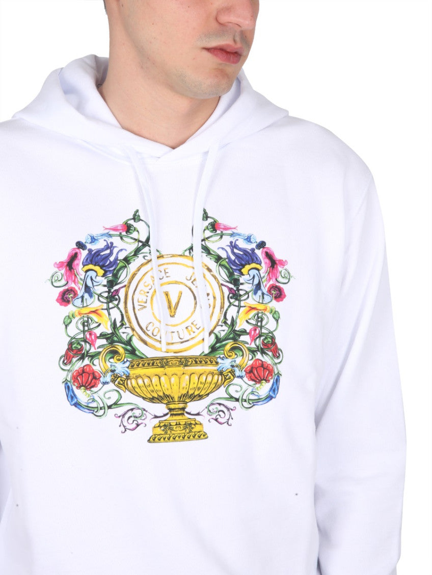 White Logo Regular Hoodie 4