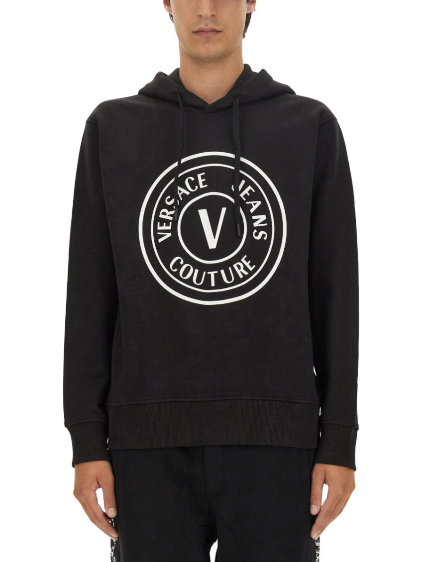 Black Logo Regular Hoodie 1