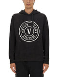 Black Logo Regular Hoodie 1
