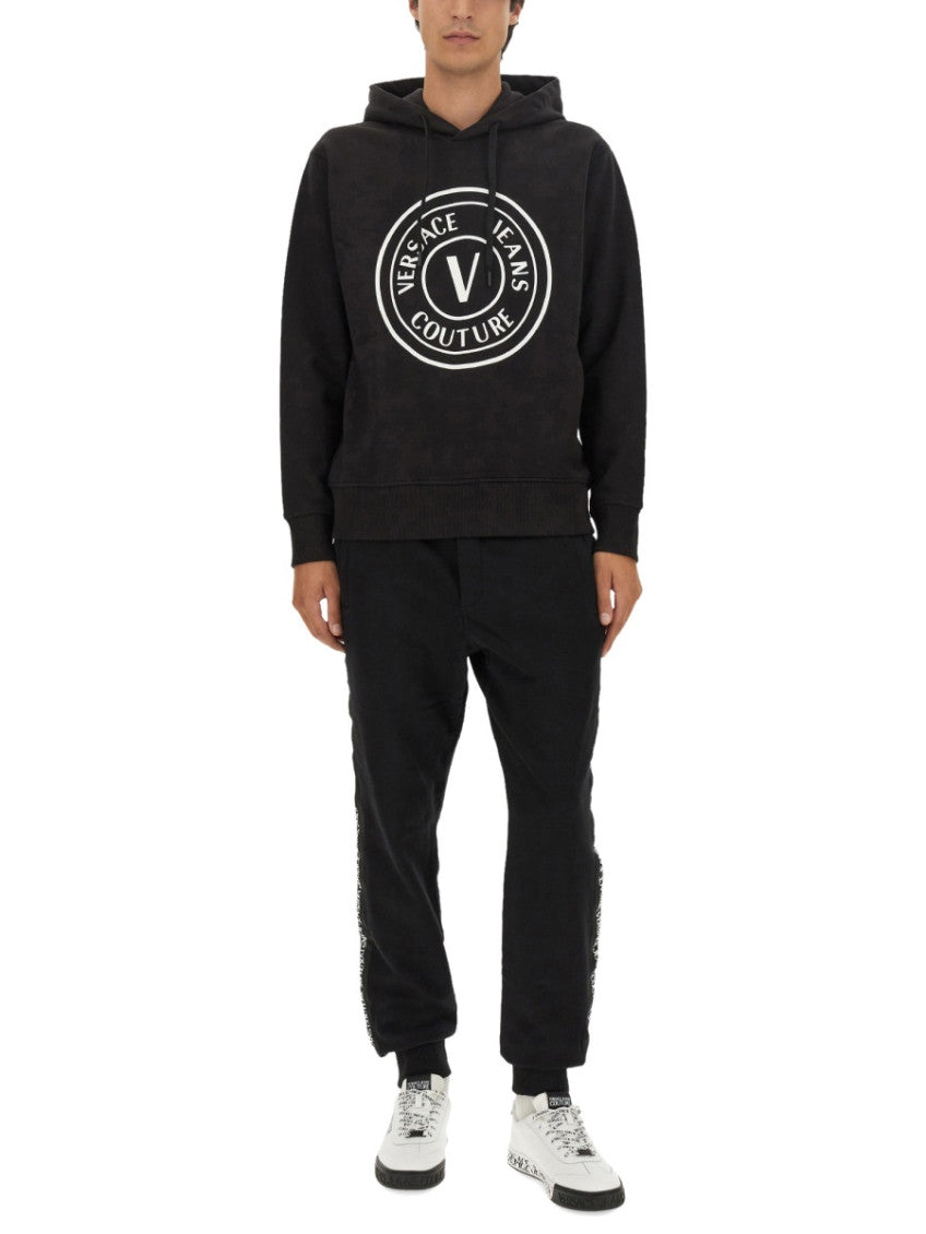 Black Logo Regular Hoodie 2
