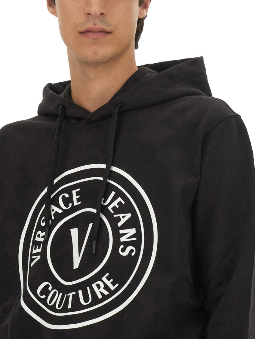 Black Logo Regular Hoodie 4