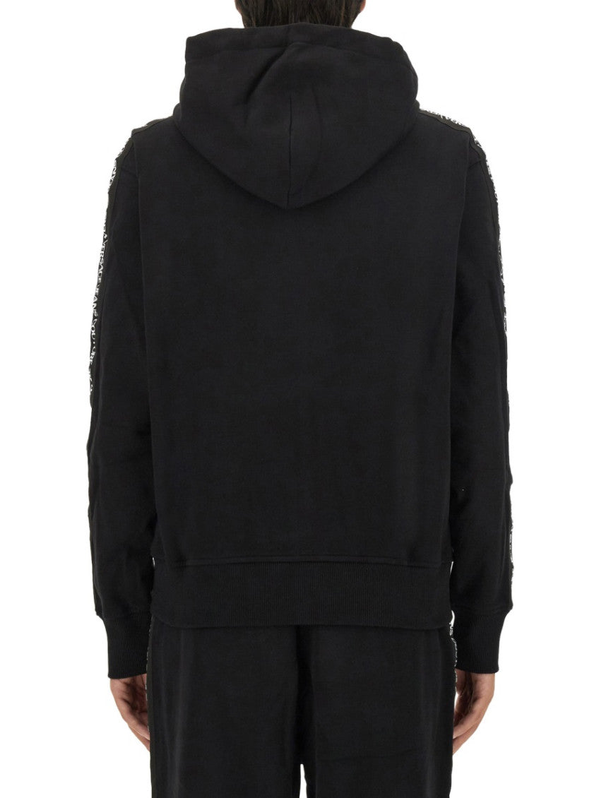 Black Solid Regular Hoodie 3