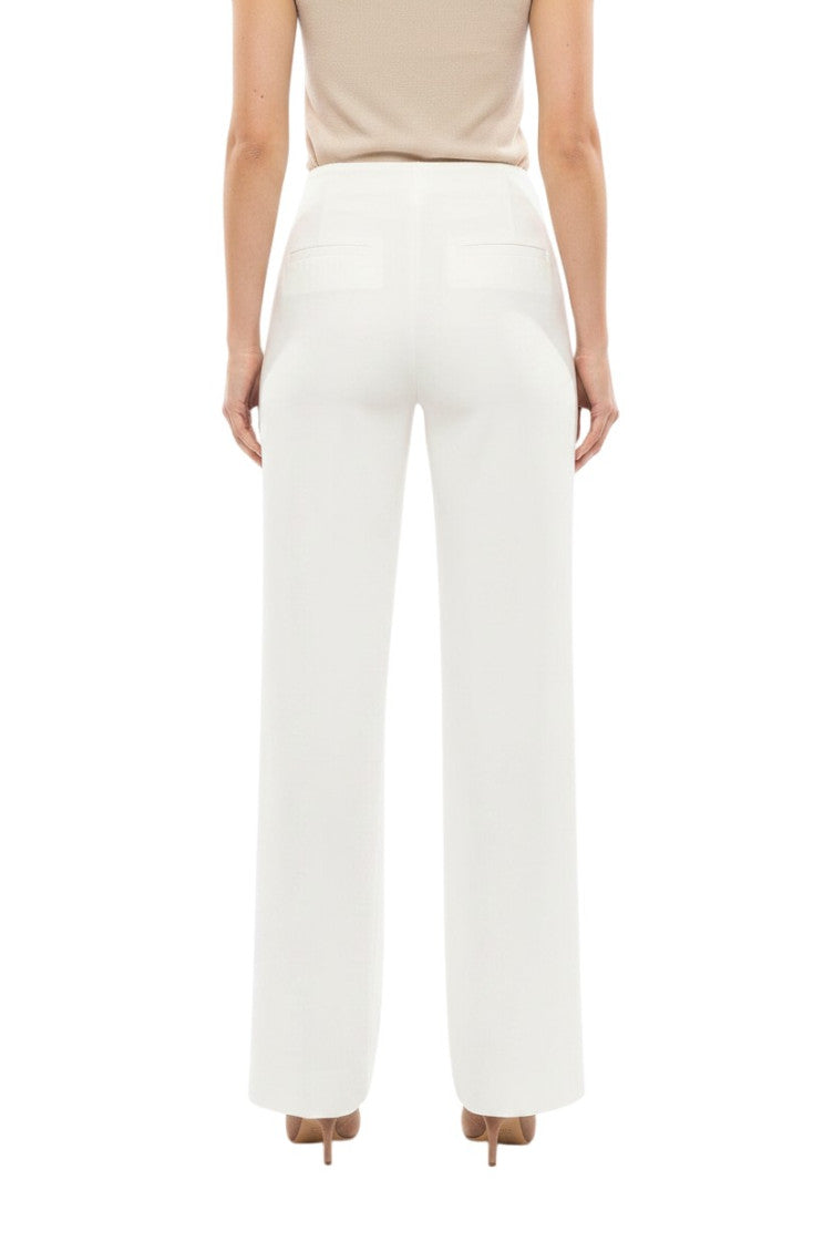 Off White Straight Flat Front Pants 2