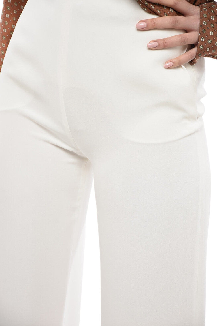 Off White Straight Flat Front Pants 3