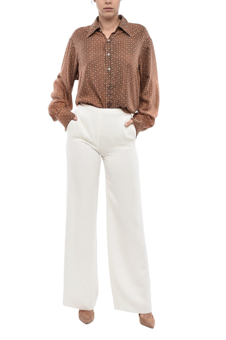 Off White Straight Flat Front Pants 4