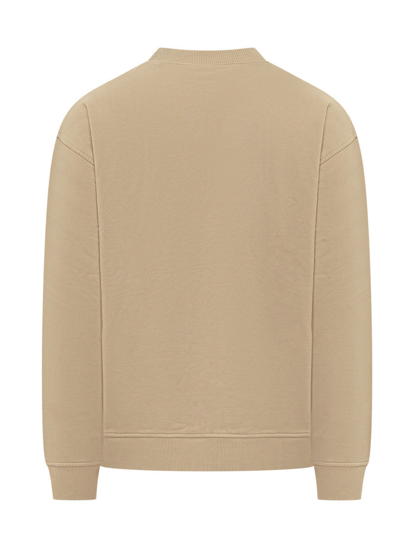 Beige Crew Neck Sweatshirt 2