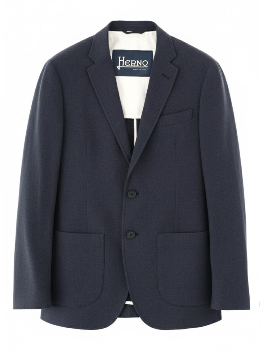 Blue Notched Lapel Blazer 1