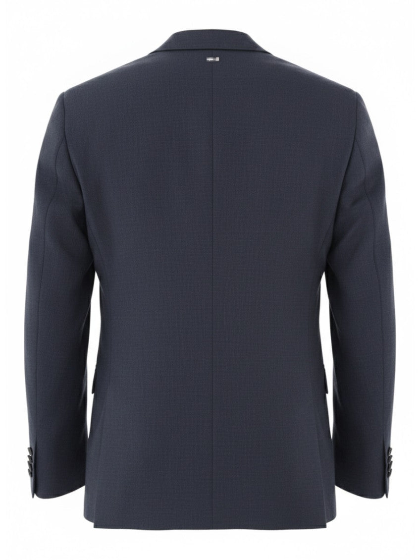 Blue Notched Lapel Blazer 2