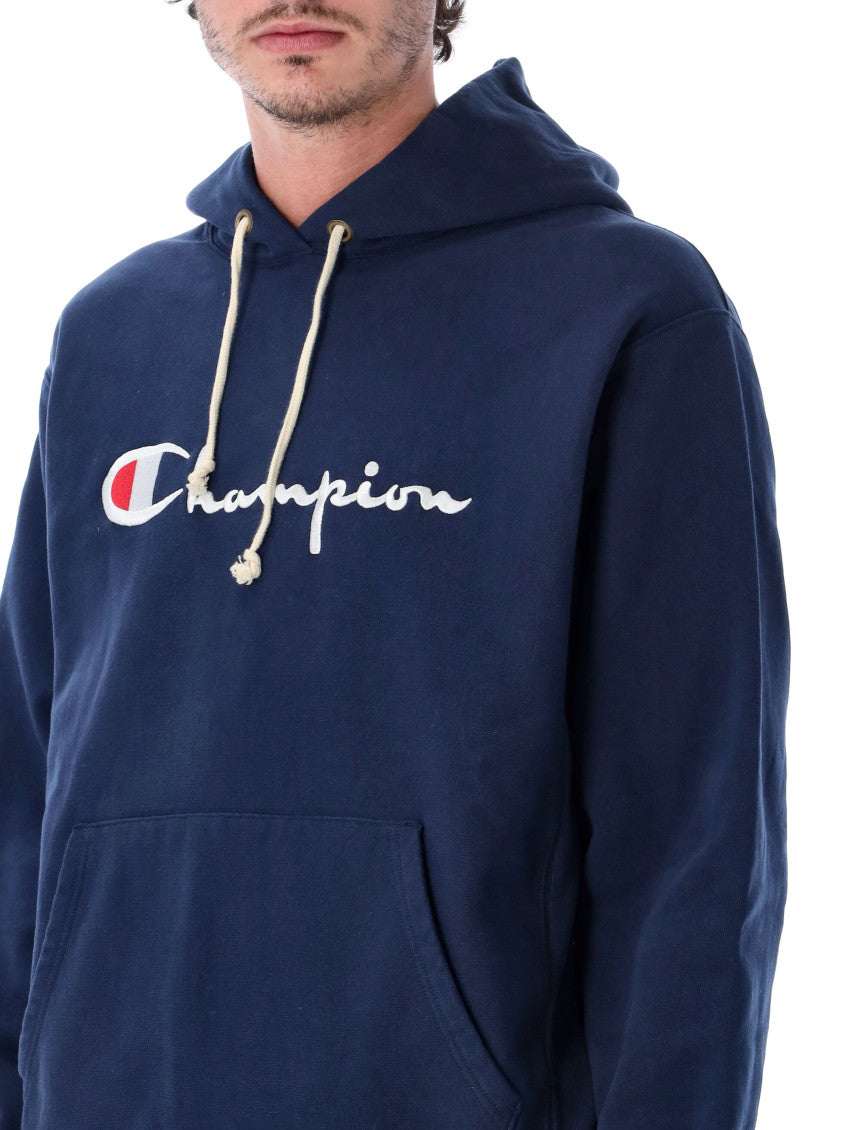 Navy Blue Relaxed Hoodie 3