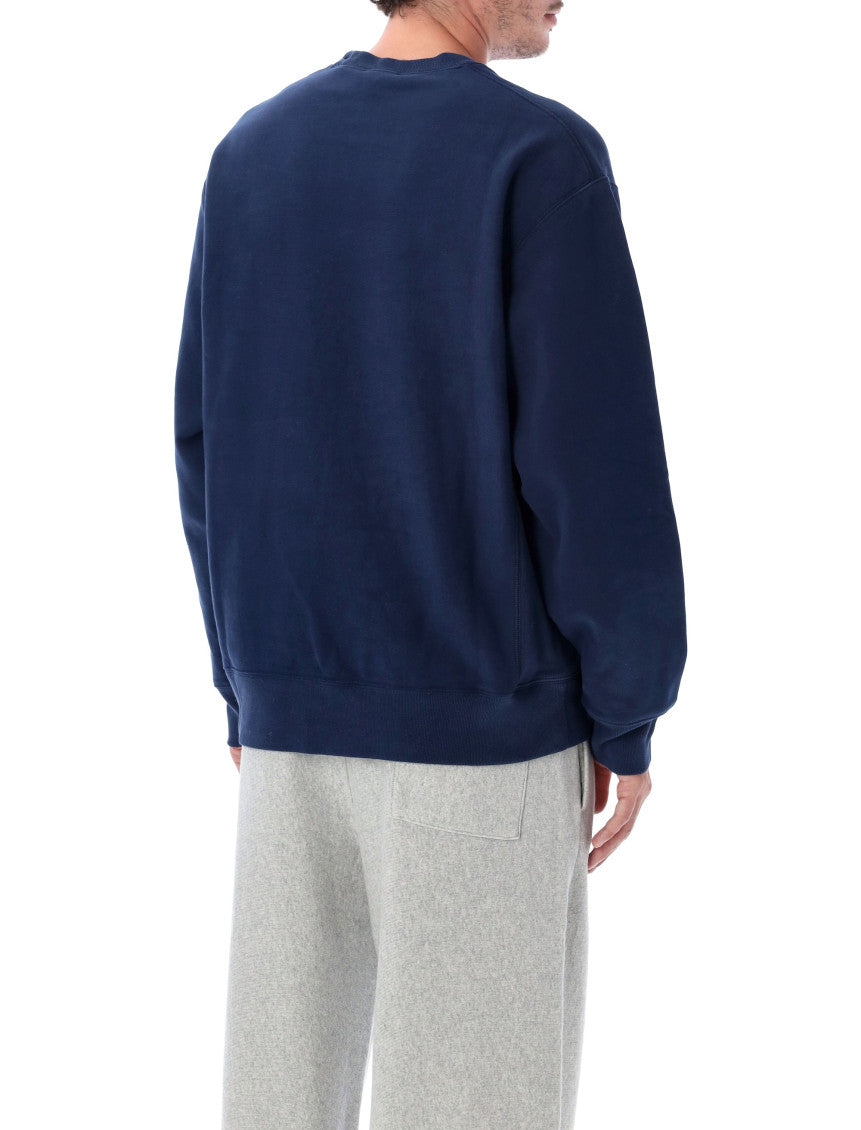 Navy Blue Crew Neck Sweatshirt 2