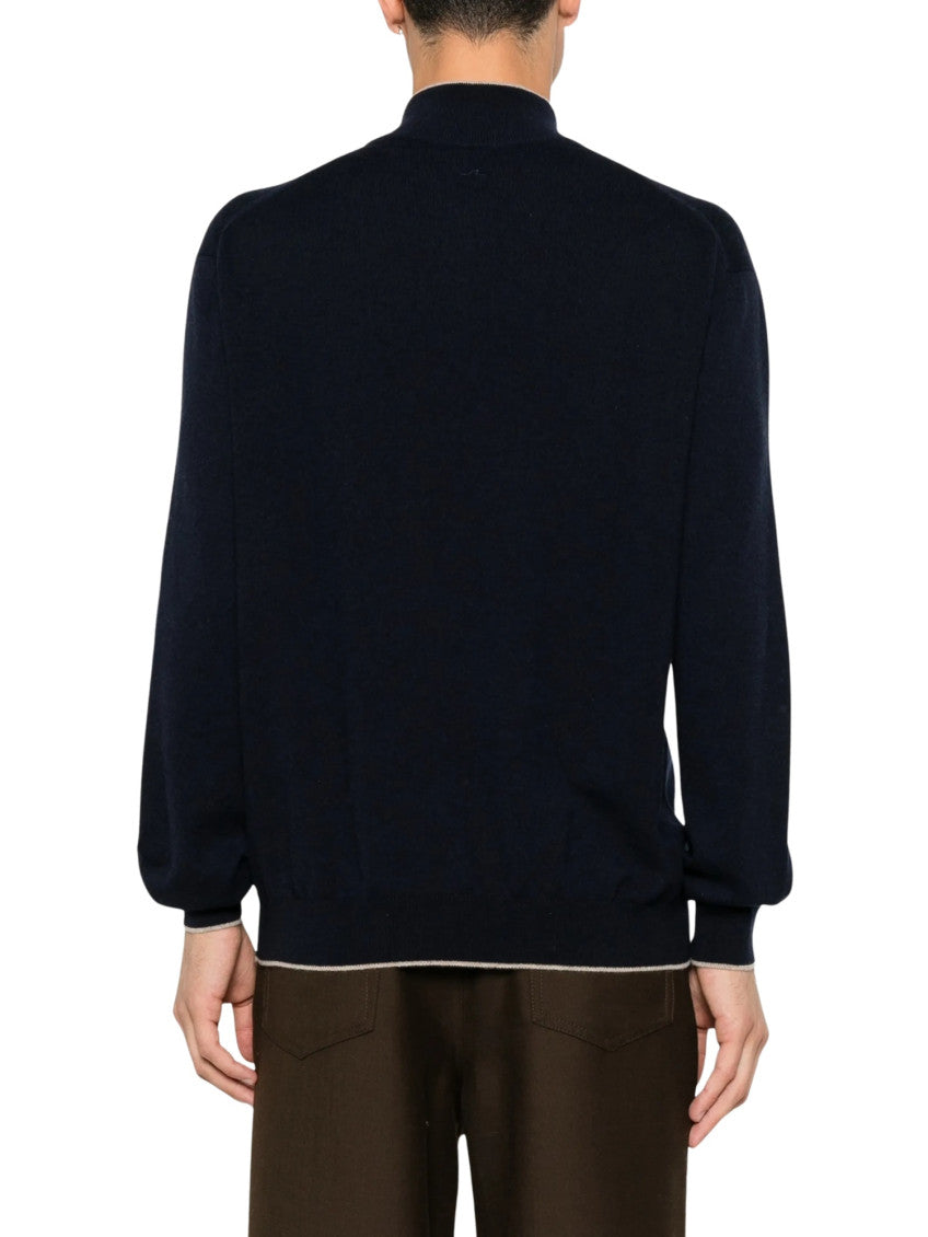 Black Regular Half Zip Sweater 3