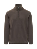 Brown Zip-Up Sweater 1