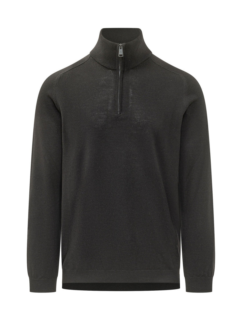 Black Zip-Up Sweater 1