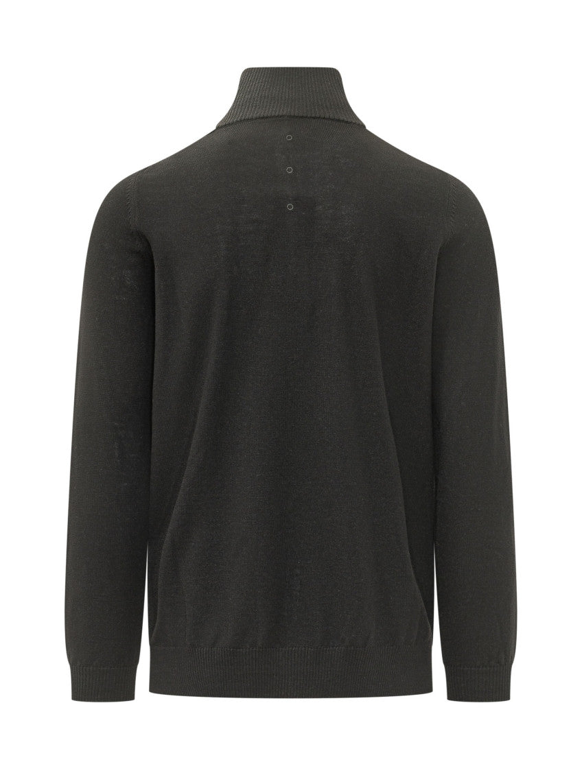Black Zip-Up Sweater 2
