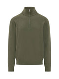 Olive Zip-Up Sweater 1