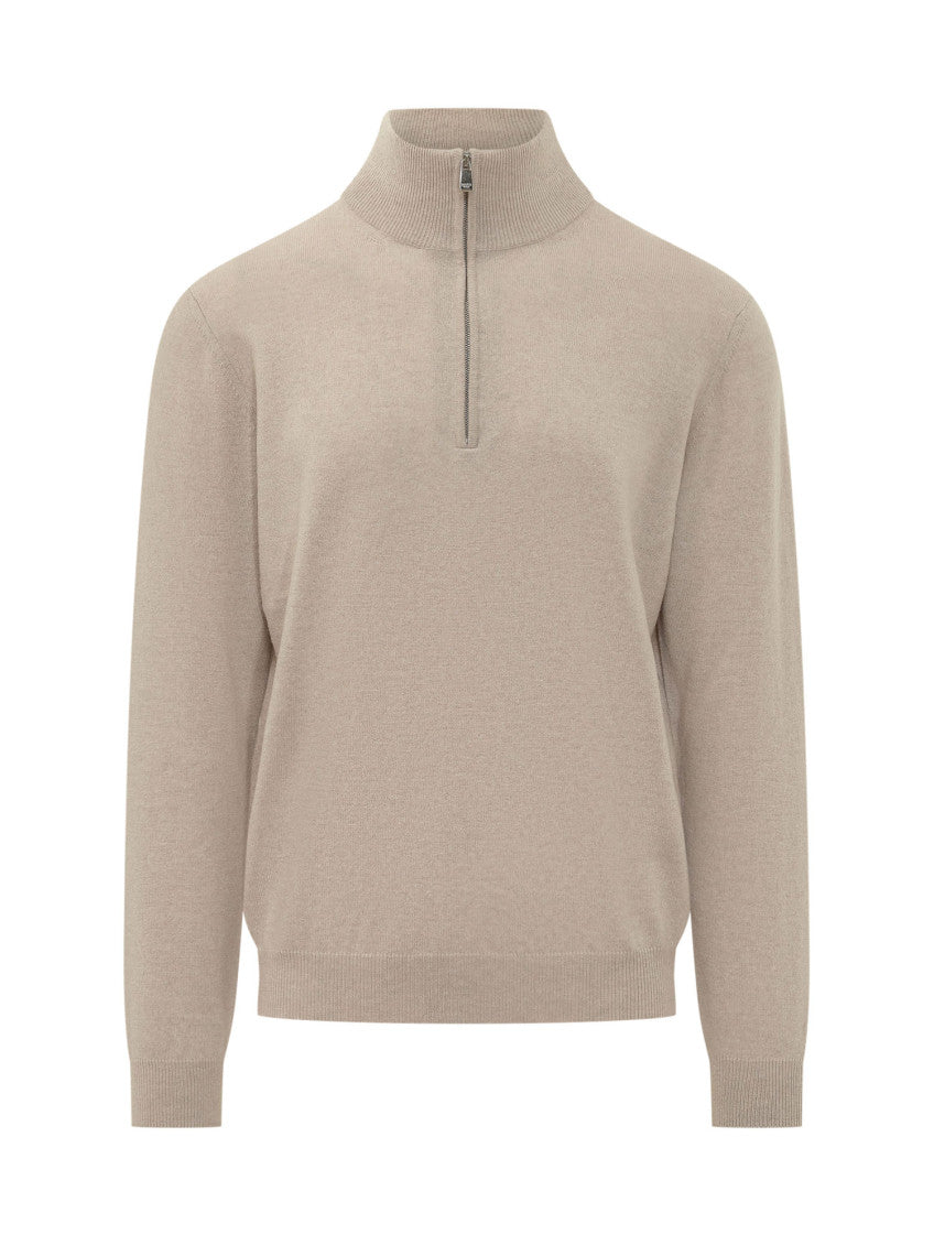 Light Beige Knitted Sweater 1