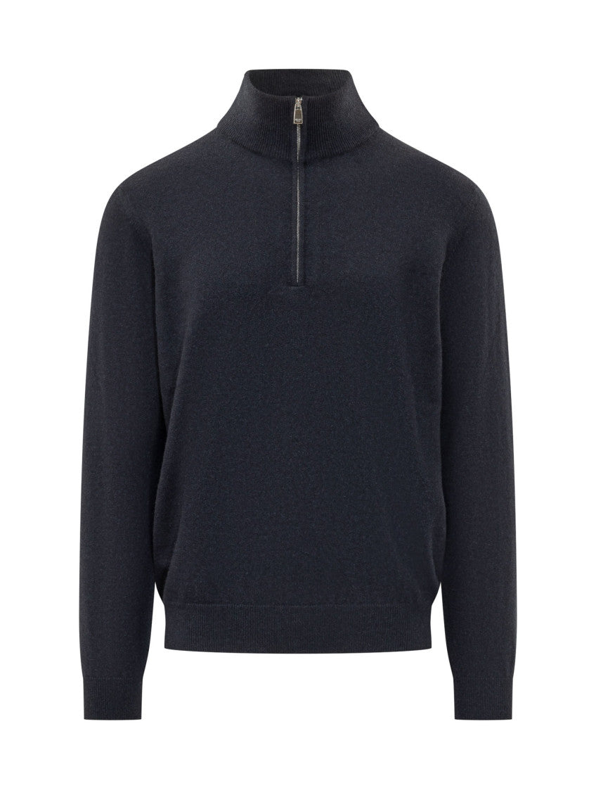 Navy Blue Knitted Sweater 1