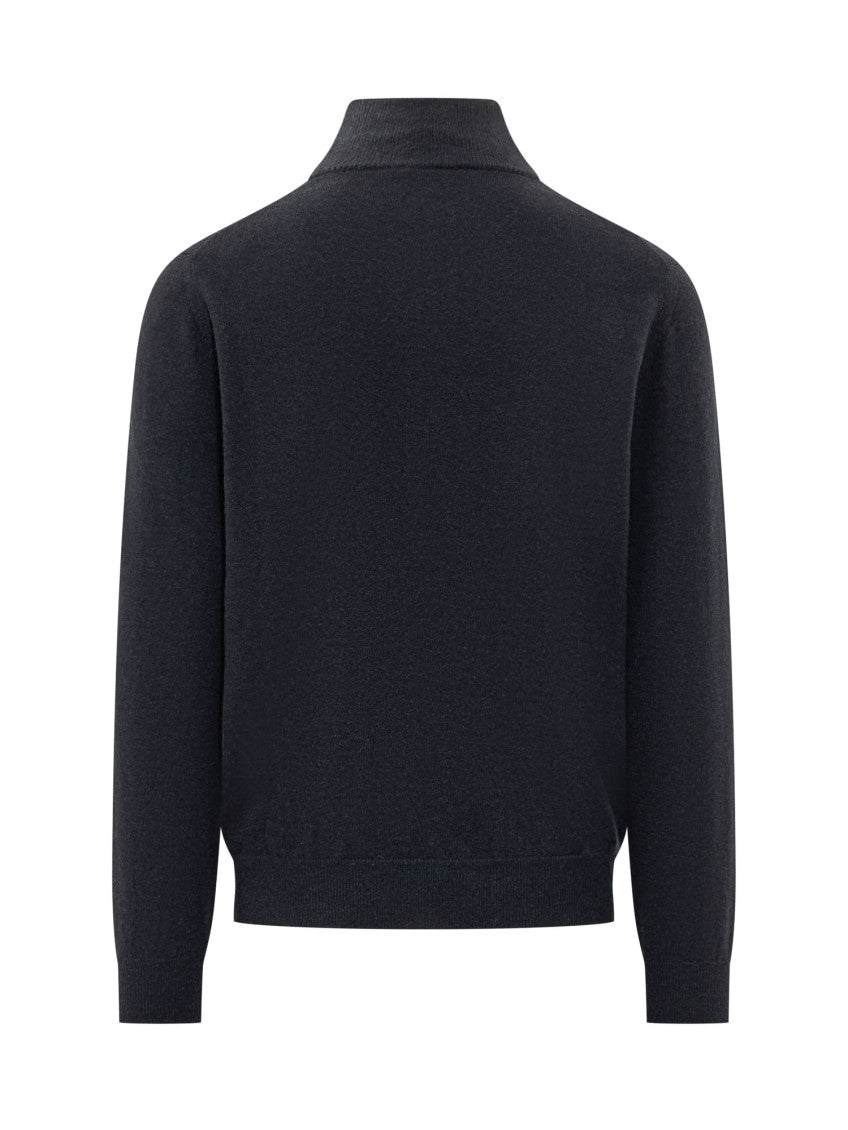 Navy Blue Knitted Sweater 2