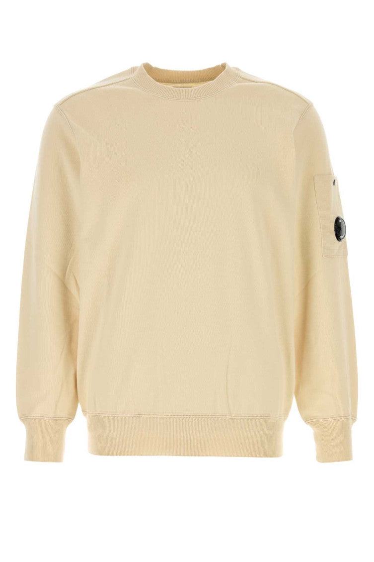 Beige Crew Neck Sweatshirt 1