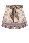 Beige Paisley Shorts 1