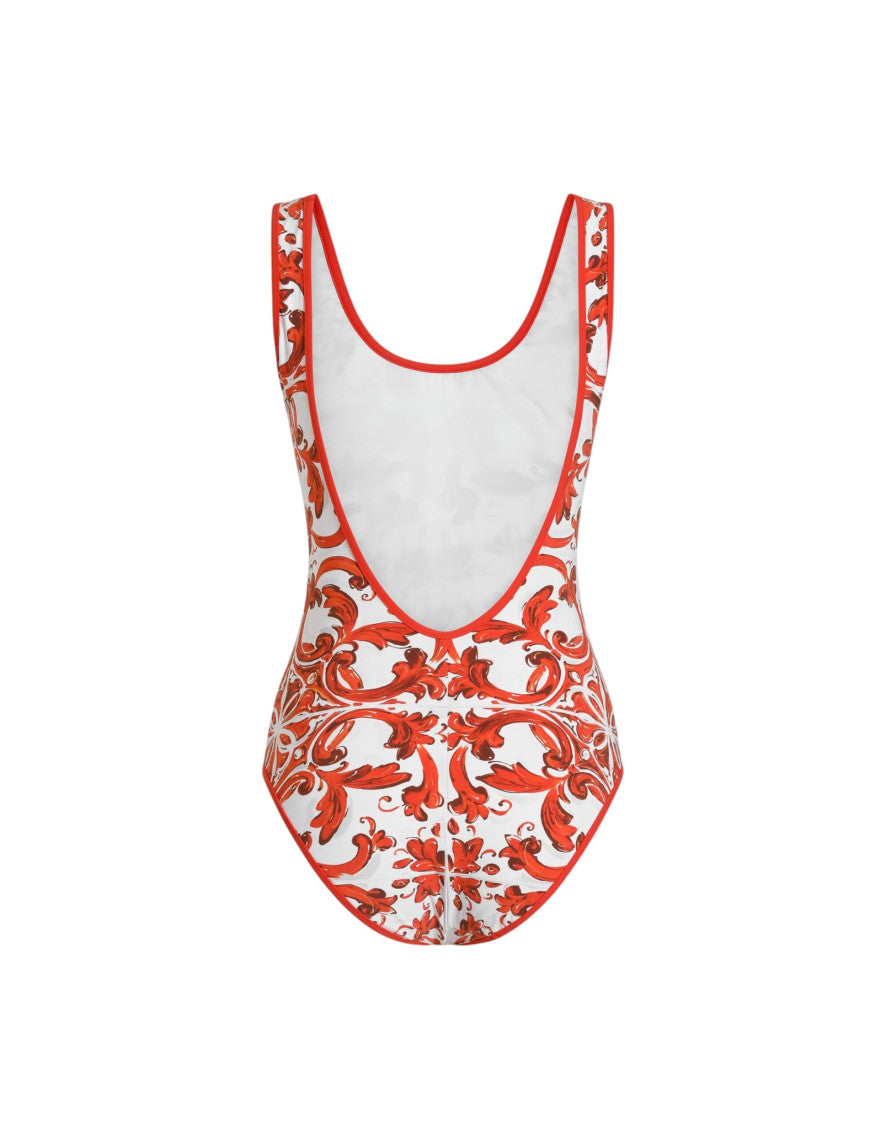 Orange Printed Swimwear 2