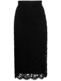 Black Lace Midi Skirt 1