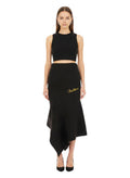 Black Knitted Midi Skirt 1