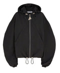 Black Solid Hood Jacket 1