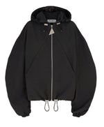 Black Solid Hood Jacket 1