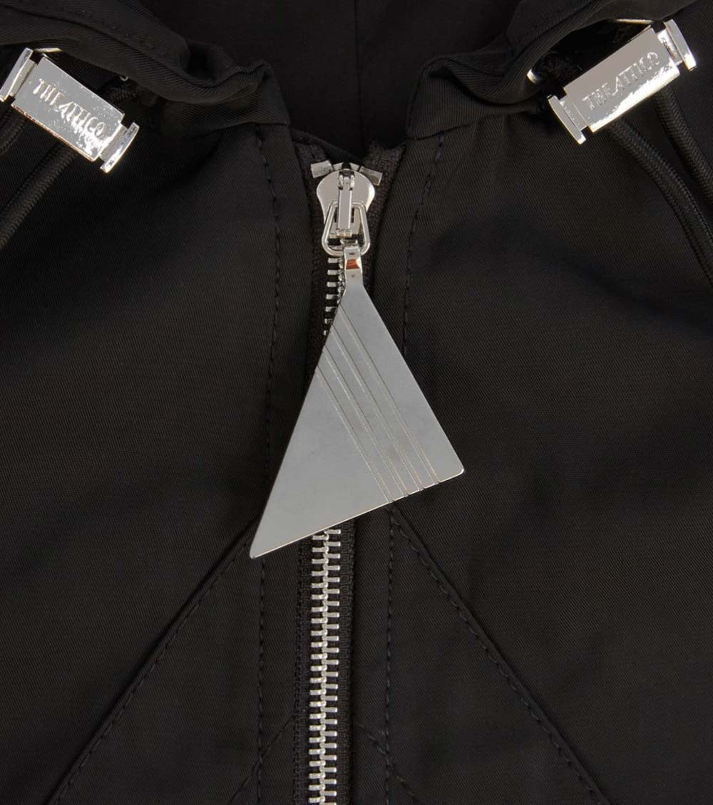 Black Solid Hood Jacket 4