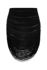 Black Textured Mini Skirt 1