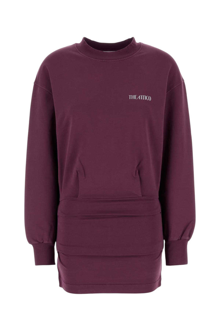 Purple Logo Crew Neck Mini Dress 1