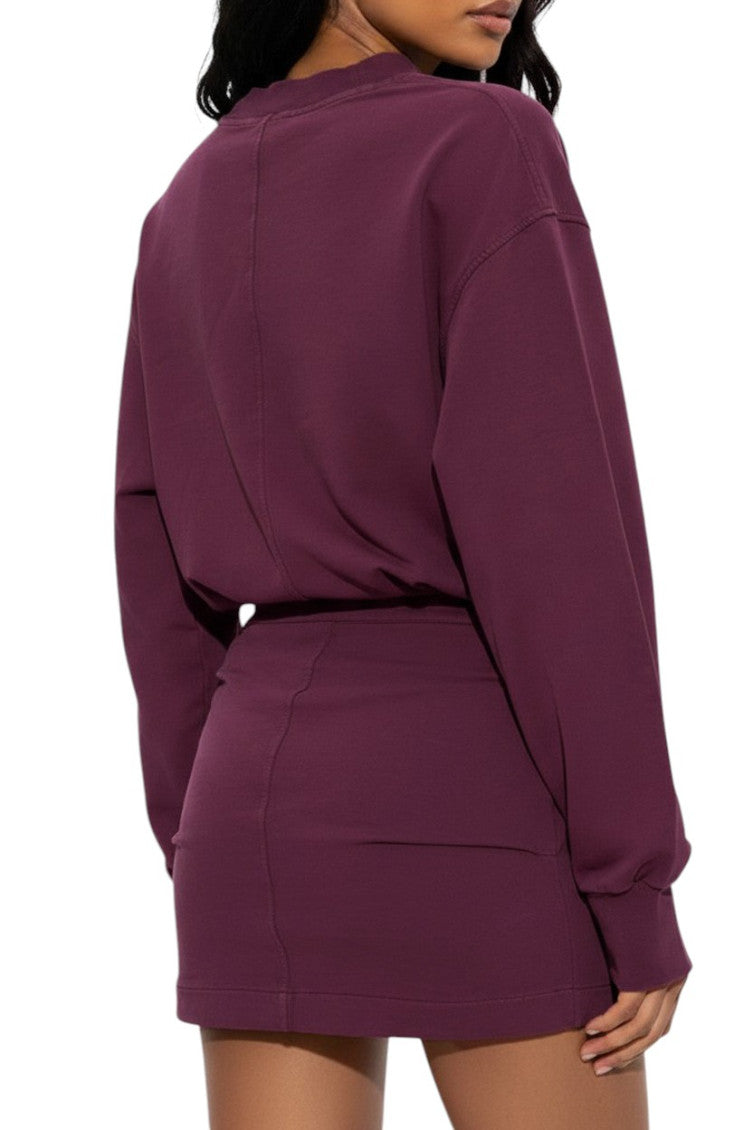 Purple Logo Crew Neck Mini Dress 4