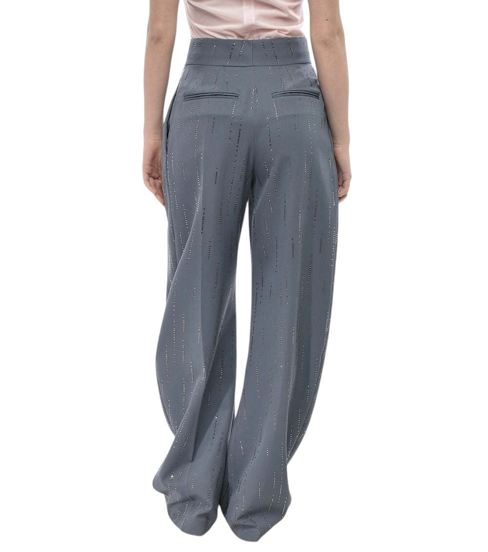 Sky Blue Carrot Pleated Pants 2