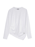 White Solid Crew Neck T-Shirt 1