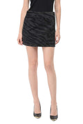 Black Animal Print Mini Skirt 1