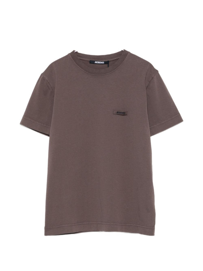 Brown Logo Crew Neck T-Shirt 1