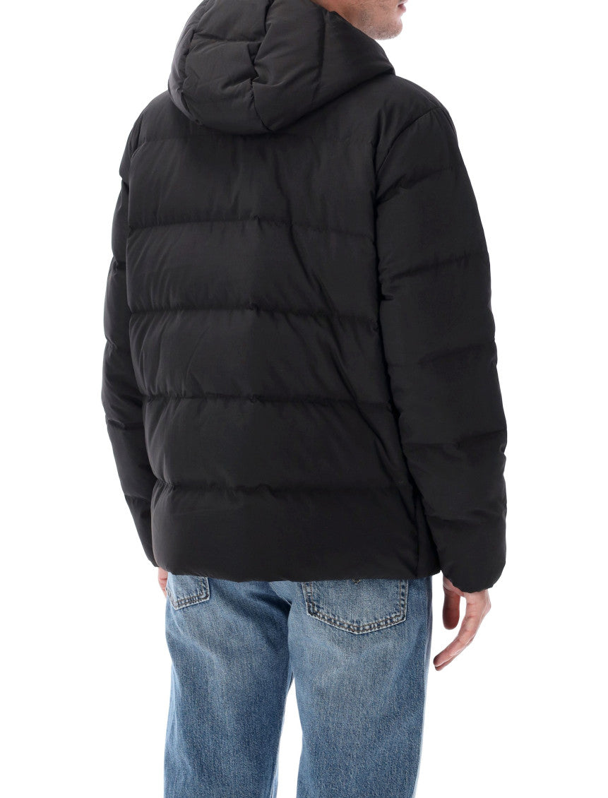 Black Quilted Hood Jacket 2