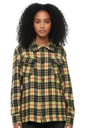 Yellow Regular Checks Shirt 1