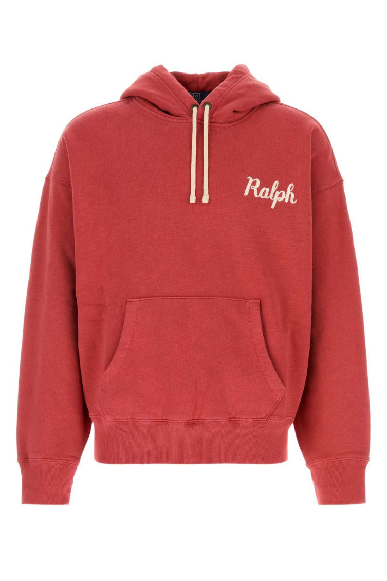 Red Relaxed Logo Hoodie 1