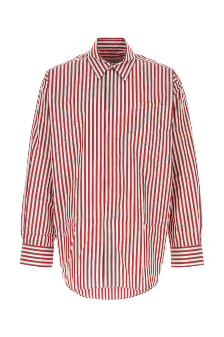 Red Striped Poplin Shirt 1
