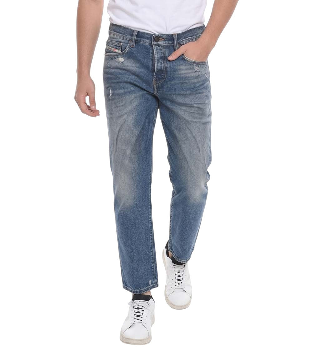 Blue Regular Distressed Jeans 1