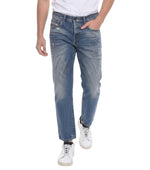 Blue Regular Distressed Jeans 1