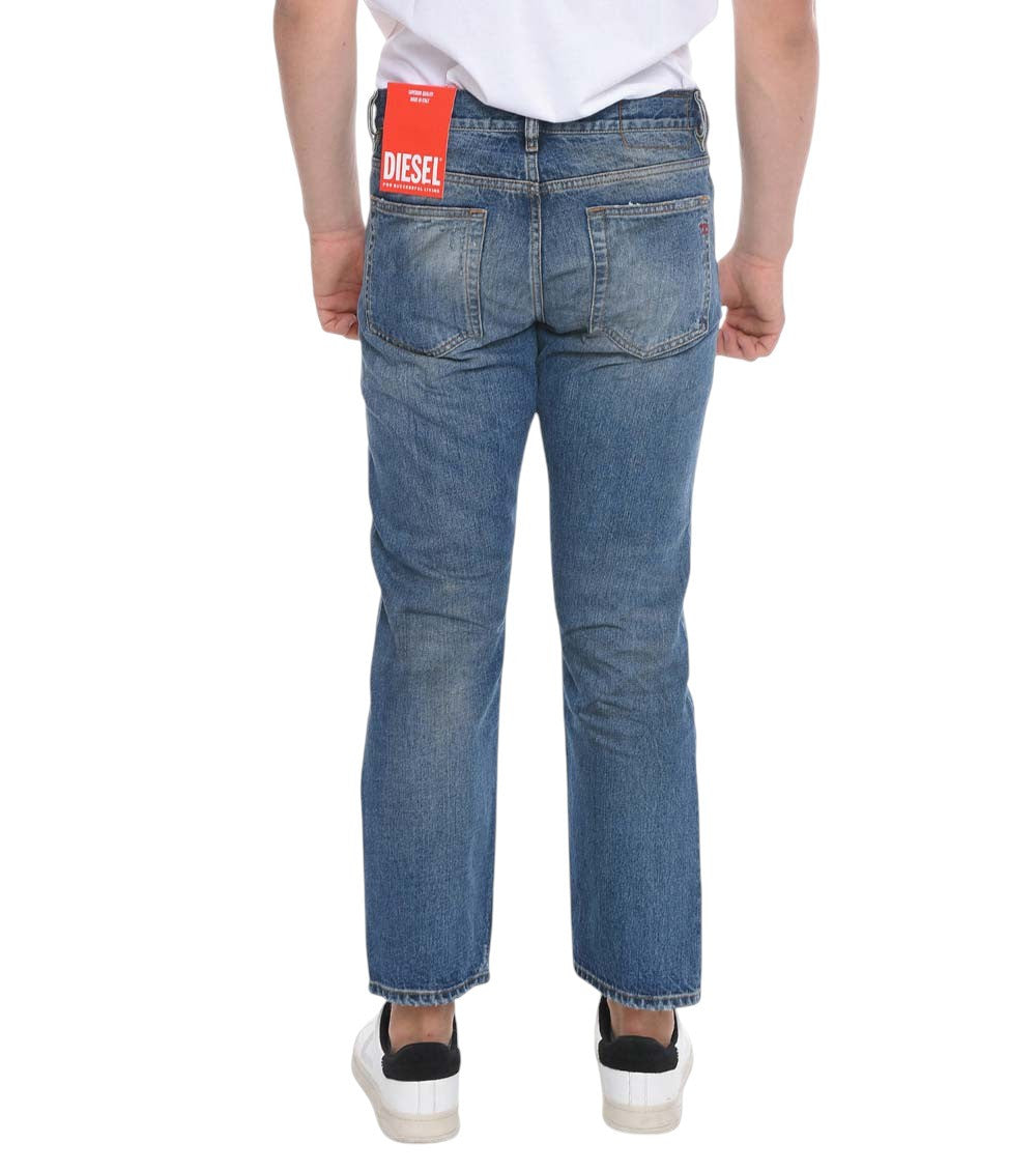 Blue Regular Distressed Jeans 2