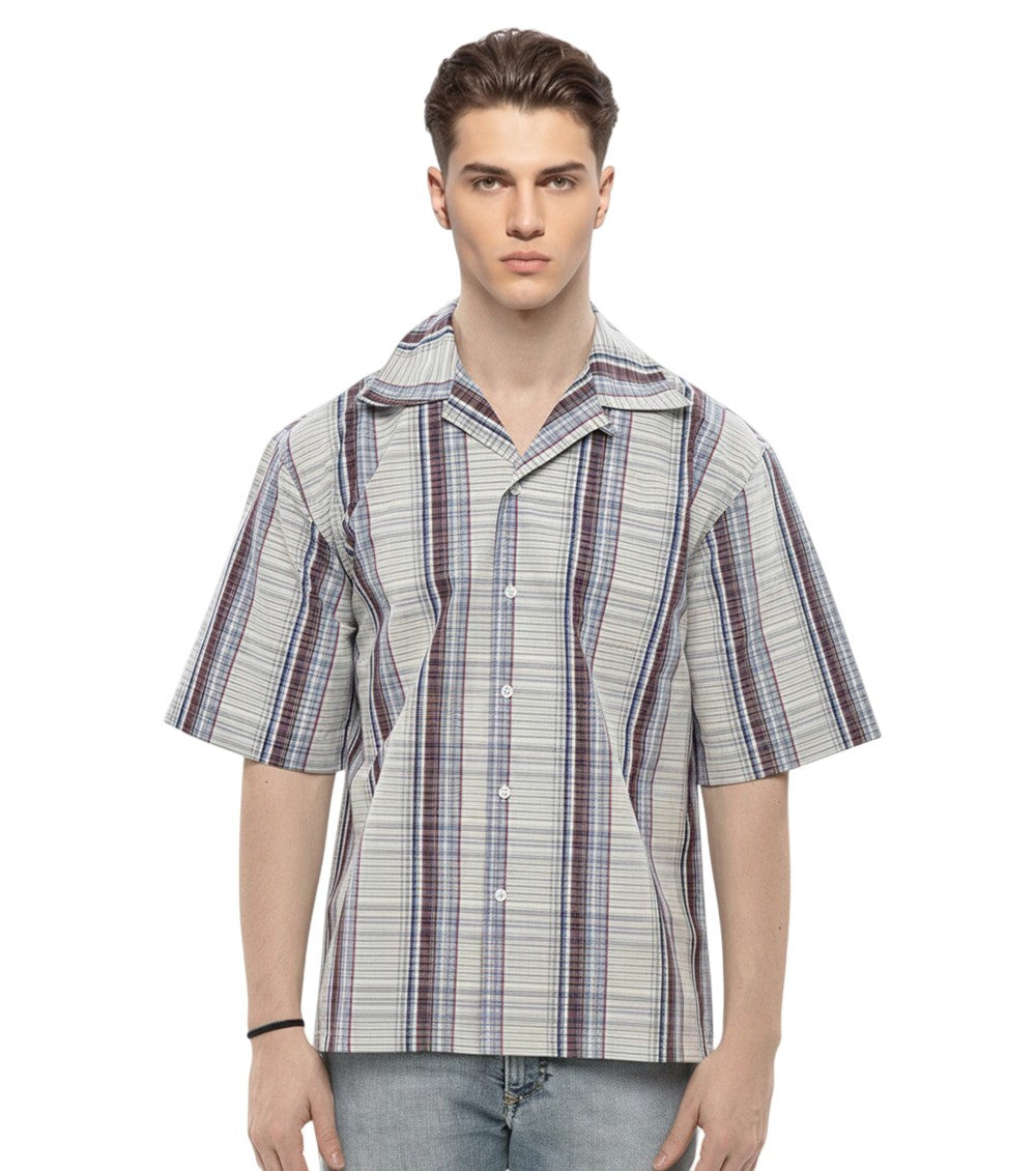 Grey Relaxed Checked Shirt 1