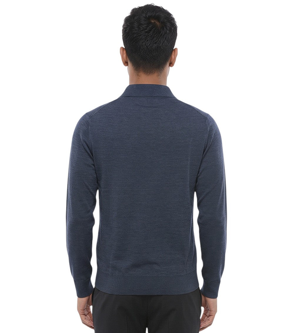 Navy Blue Polo Sweater 2