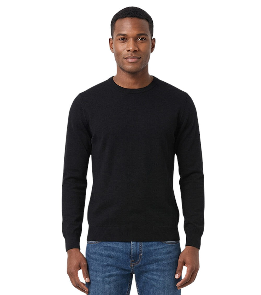 Black Regular Knitted Sweater 1