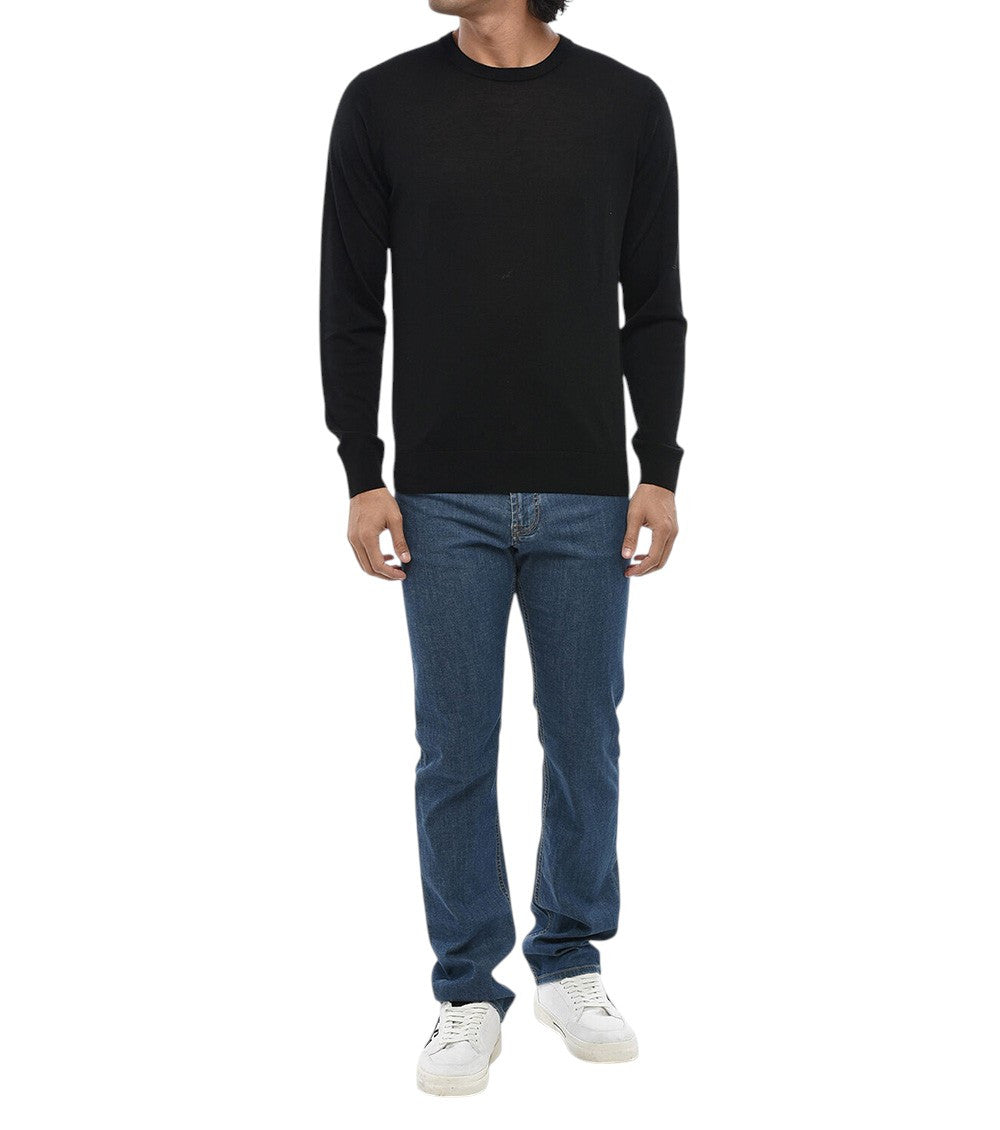 Black Regular Knitted Sweater 3