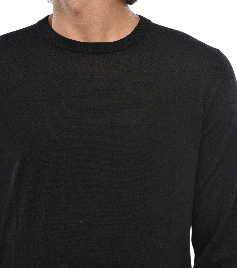 Black Regular Knitted Sweater 4